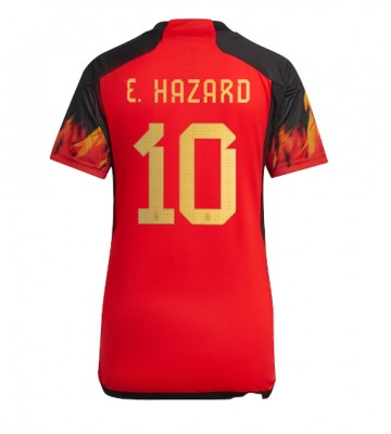 Belgia Eden Hazard #10 Hjemmedrakt Kvinner VM 2022 Kortermet